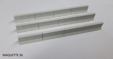 1/50 lot 12 murs barrières jersey béton gris routier décor diorama maquette