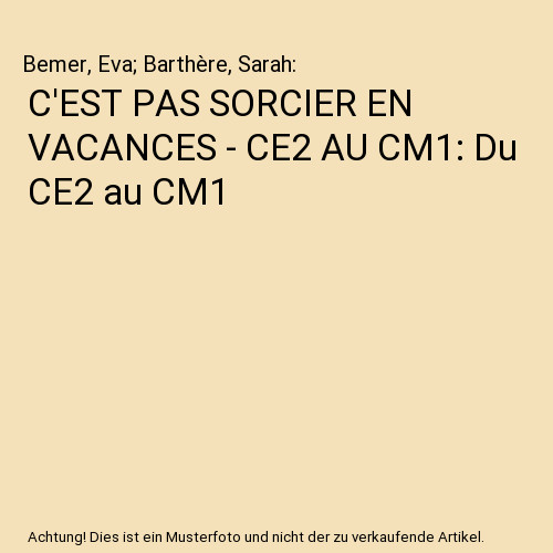 Est pas sorcier vacances - sorcier, en