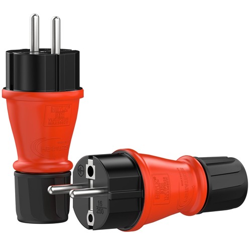 Fiche mâle 220v caoutchouc - fiche,