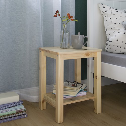Table chevet bois pin - de,