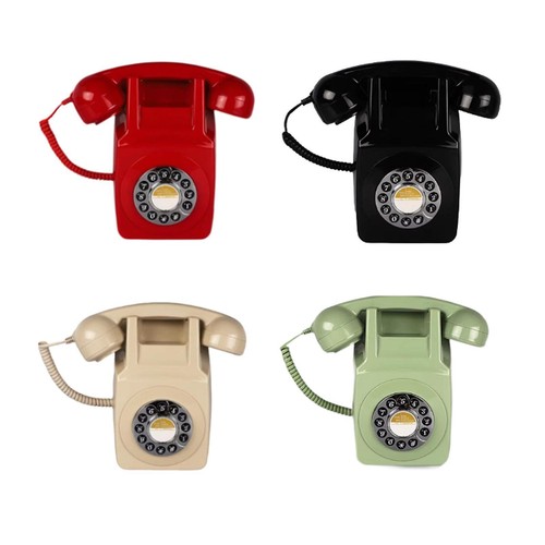 Téléphone fixe rétro - , à