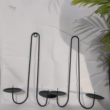 Bougeoir métal noir à double