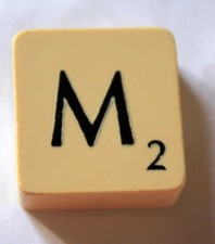 Lettre M  pour Jeu de Scrabble