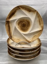 5 ASSIETTES A FONDUE VINTAGE