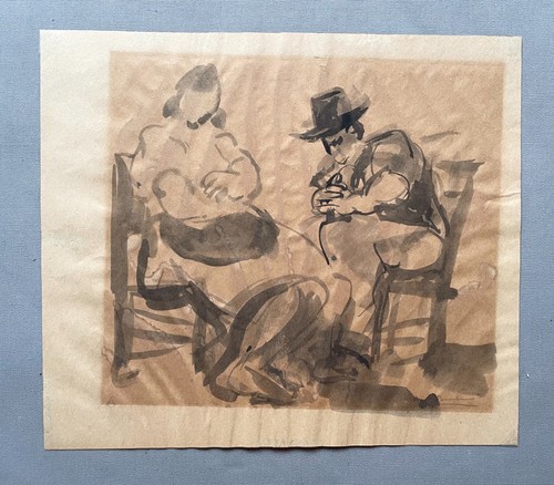 Famille lavis encre dessin - lavis, d'encre,