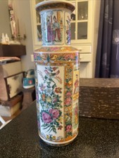 Ancien Grand Vase Rouleau Porcelaine Chinoise