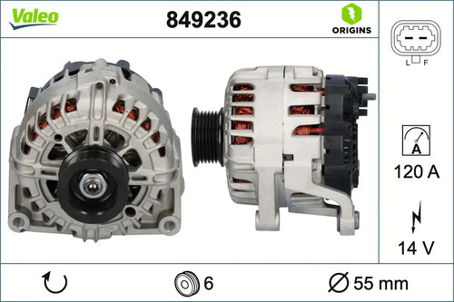 Alternateur valeo 849236 - alternateur,