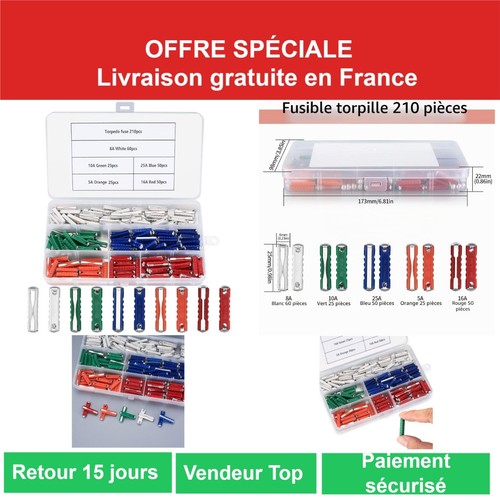 210 pièces fusibles - fusibles, torpedo