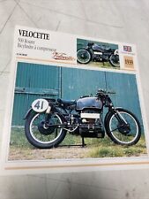 Velocette 500 roarer compresseur 1939 fiche carte moto de collection Atlas UK
