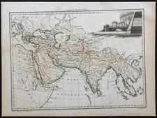1812 - Asie ancienne - Carte géographique ancienne - Lapie - Inde - Arabie