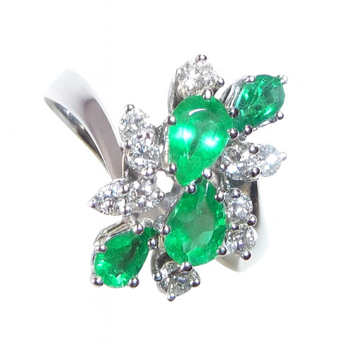 Ring 750 gold white - ,