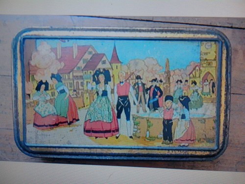 Ancienne boite tole decor - ancienne,