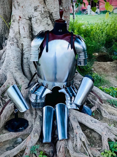Medieval steel half armor suit - medieval,
