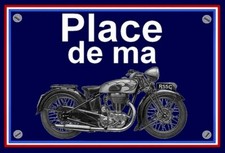 plaque " PLACE DE MA MOTOBECANE R55 C  500 CC  "  ( idée cadeau  )