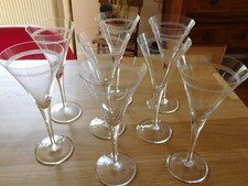 8 verres a cocktail en cristal