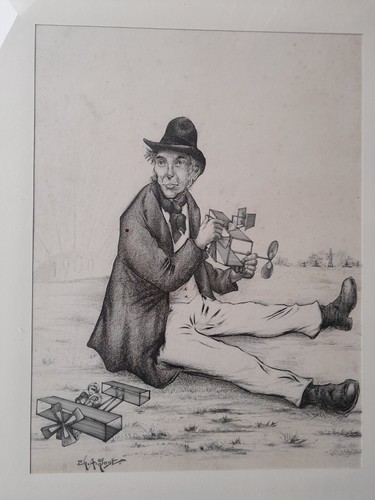 Dessin ancien signé adulte - dessin,
