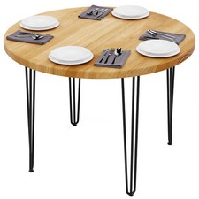 LAMO Manufaktur à Manger Rond Table de Salon Bois, Bistrotisch