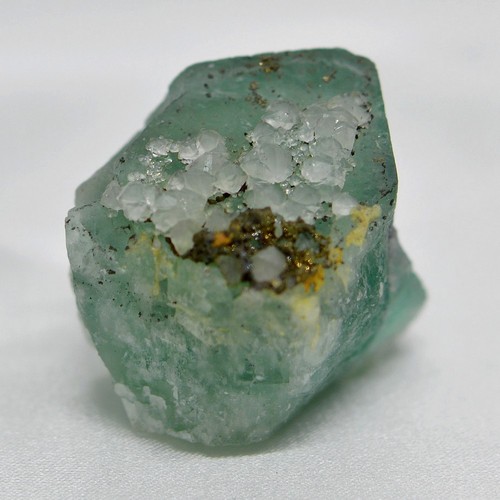 Quartz pyrite sur fluorite - et,