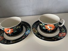 2 tasses à déjeuner et leurs sous tasses Xenia de Villeroy et Boch