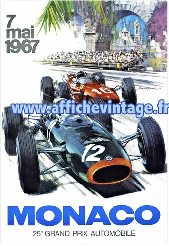 Affiche poster monaco 1967 - affiche,