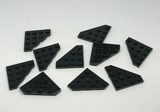 LEGO : 10x plaque coin 4 x 4 - réf 30503 noir - set 75256 76161 8017 6211 70751 