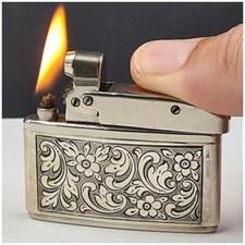 Briquet essence CONSUL argent 925 sterling silver jacket Petrol Lighter-打火机