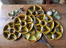 Assiettes huîtres gien - assiettes,