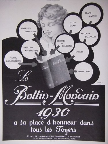 Publicité 1930 bottin - 1930,