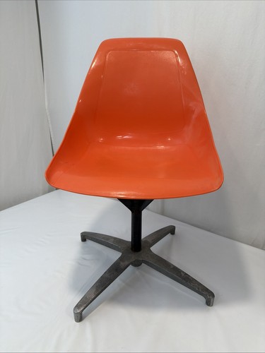 Vtg 60s mcm orange eames - orange,