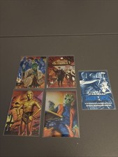 Lot De 4 Cartes + Coupon Star Wars Finest 1996 Topps Chromium Trading Cards
