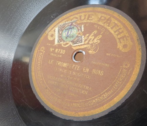 Disque pathé trompette en - ,