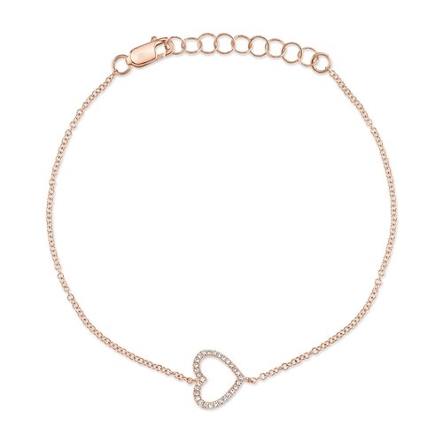 14k rose diamant bracelet - 14k, or