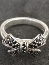 Thomas Sabo bague argent 925 noeud noir T54