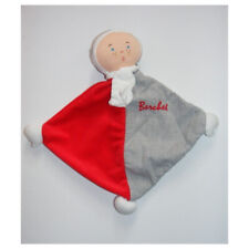 Doudou plat poupée lutin fille rouge gris Berchet - 93