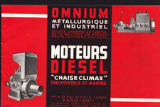 PARIS (XIII°) MOTEURS "OMNIUM METALLURGIQUE / CHAISE-CLIMAX" Catalogue 1920-30