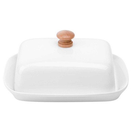 Beurrier céramique blanc - beurrier,