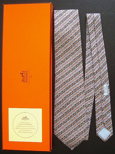 Hermes cravate 100 soie - 100,