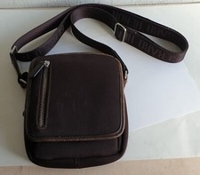 GERARD HENON sacoche toile et cuir marron multipoches 20/17 cm