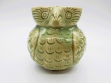 FIGURINE VERSEUSE  HIBOU / CHOUETTE  EN PORCELAINE CELADON THAILANDE