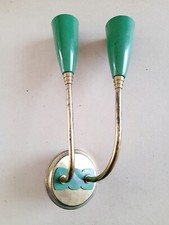 applique murale  italienne  laiton 2 cônes  métal vintage  années 60  luminaire