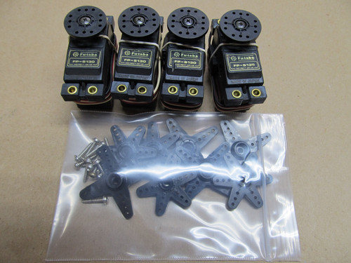 Four futaba s130 servos - four,