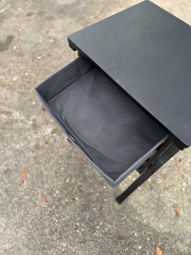 Ikea side table fabric drawers - side,