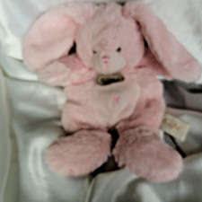 Doudou lapin rose fourrure
