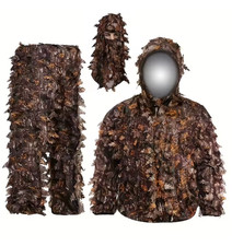 Costume de Camouflage Ghillie Adulte Avec Masque Chasse observation Marron