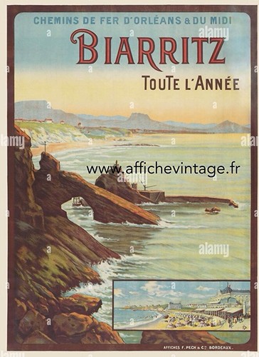 Affiche poster biarritz - poster,