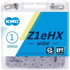 Chaîne KMC Z1eHX WIDE EPT 1 fois 112 maillons Singlespeed vélo électrique arg...