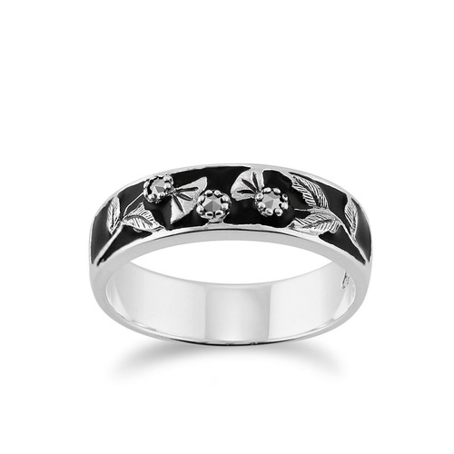 Floral rond marcassite - rond, &