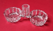 SALERON EN VERRE ET CRISTAL TRAVAILLÉ