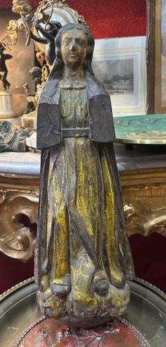 Vierge marie bois sculpté - vierge,