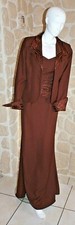 Robe cocktail veste chocolat - robe,